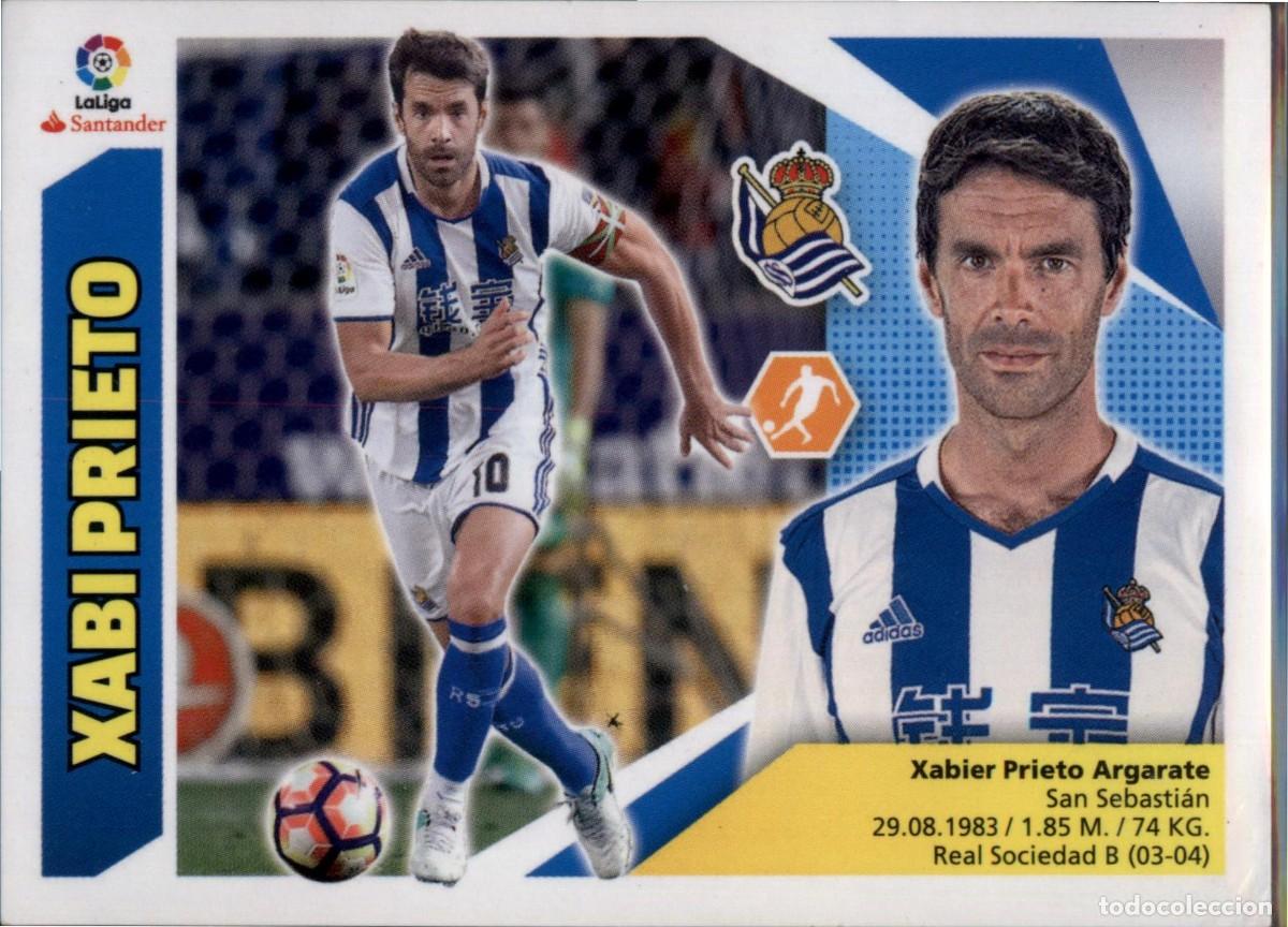 Cromos de f&uacute;tbol: Xabi Prieto N&ordm; 12 Real Sociedad La Liga Santander Colecciones Este 2017 2018 Panini 17 18