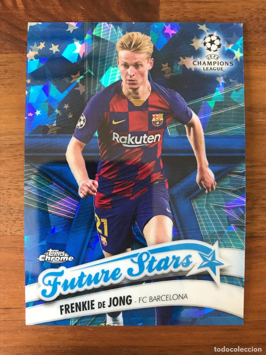 Cromos de f&uacute;tbol: FRENKIE DE JONG - FC BARCELONA - FUTURE STARS SAPPHIRE - TOPPS CHROME UEFA CHAMPIONS - 2019 2020 19