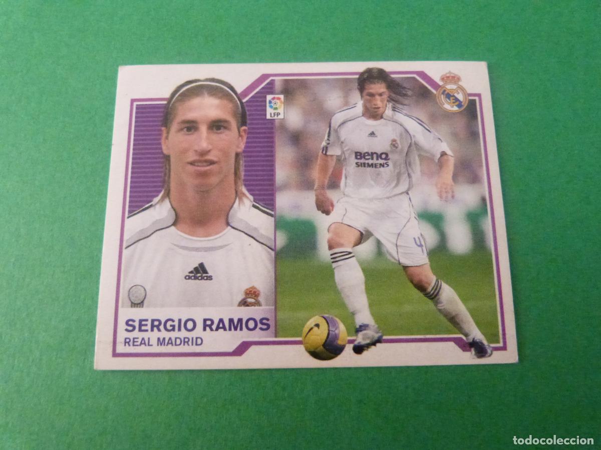 Cromos de f&uacute;tbol: CROMO FUTBOL SERGIO RAMOS REAL MADRID C.F. SIN PEGAR LIGA ESTE 2007-2008/07-08