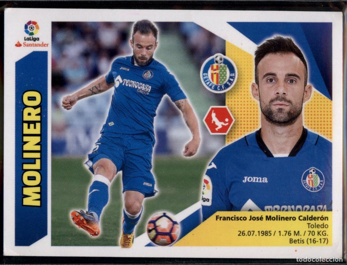 Cromos de f&uacute;tbol: Molinero N&ordm; 7 B Getafe CF La Liga Santander Colecciones Este 2017 2018 Panini 17 18
