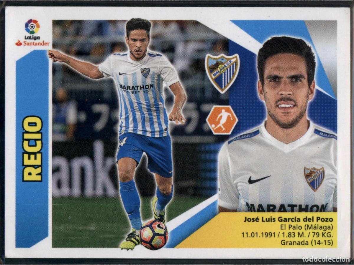 Cromos de f&uacute;tbol: Recio N&ordm; 10 M&aacute;laga CF La Liga Santander Colecciones Este 2017 2018 Panini 17 18