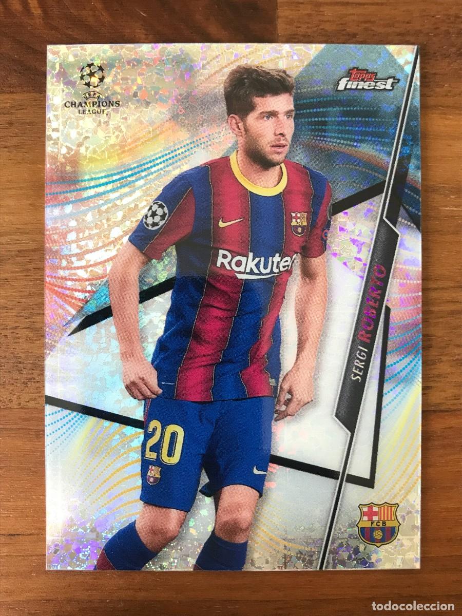 Cromos de f&uacute;tbol: SERGI ROBERTO - FC BARCELONA - NUMERADA /175 SPECKLE REFRACTOR - TOPPS FINEST CHAMPIONS 2020 2021