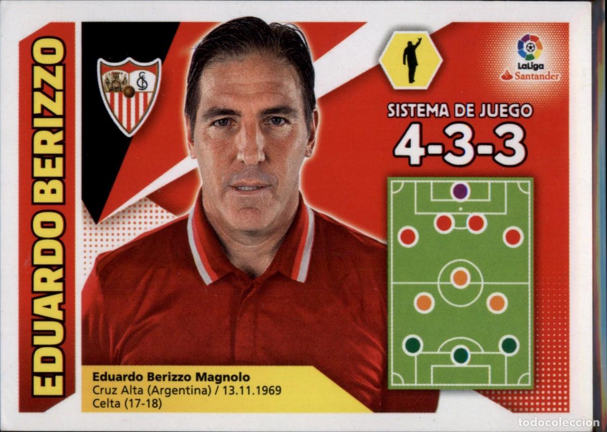 Cromos de f&uacute;tbol: Eduardo Berizzo EntrenadorN&ordm; 36 Sevilla FC La Liga Santander Colecciones Este 2017 2018 Panini 17 18