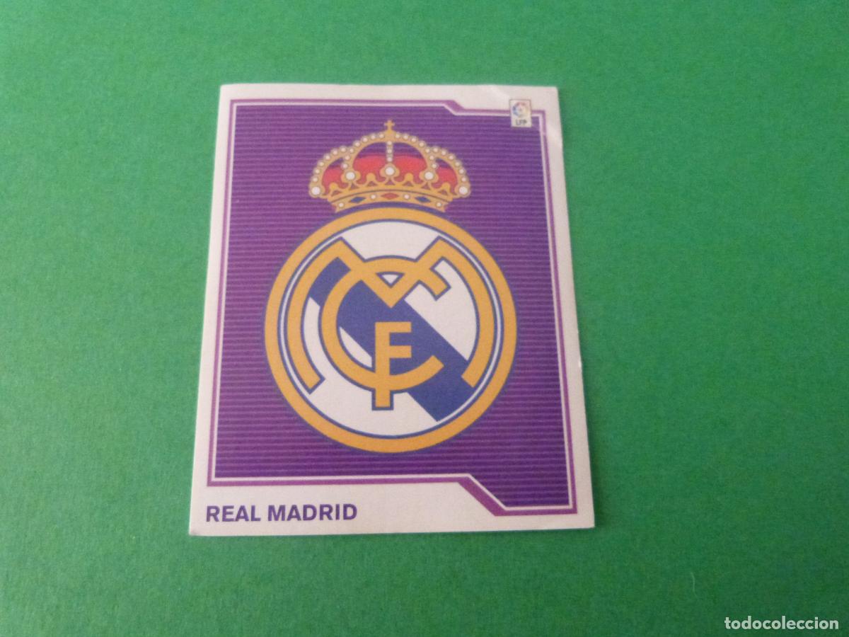 Cromos de f&uacute;tbol: CROMO FUTBOL ESCUDO REAL MADRID C.F. SIN PEGAR LIGA ESTE 2007-2008/07-08