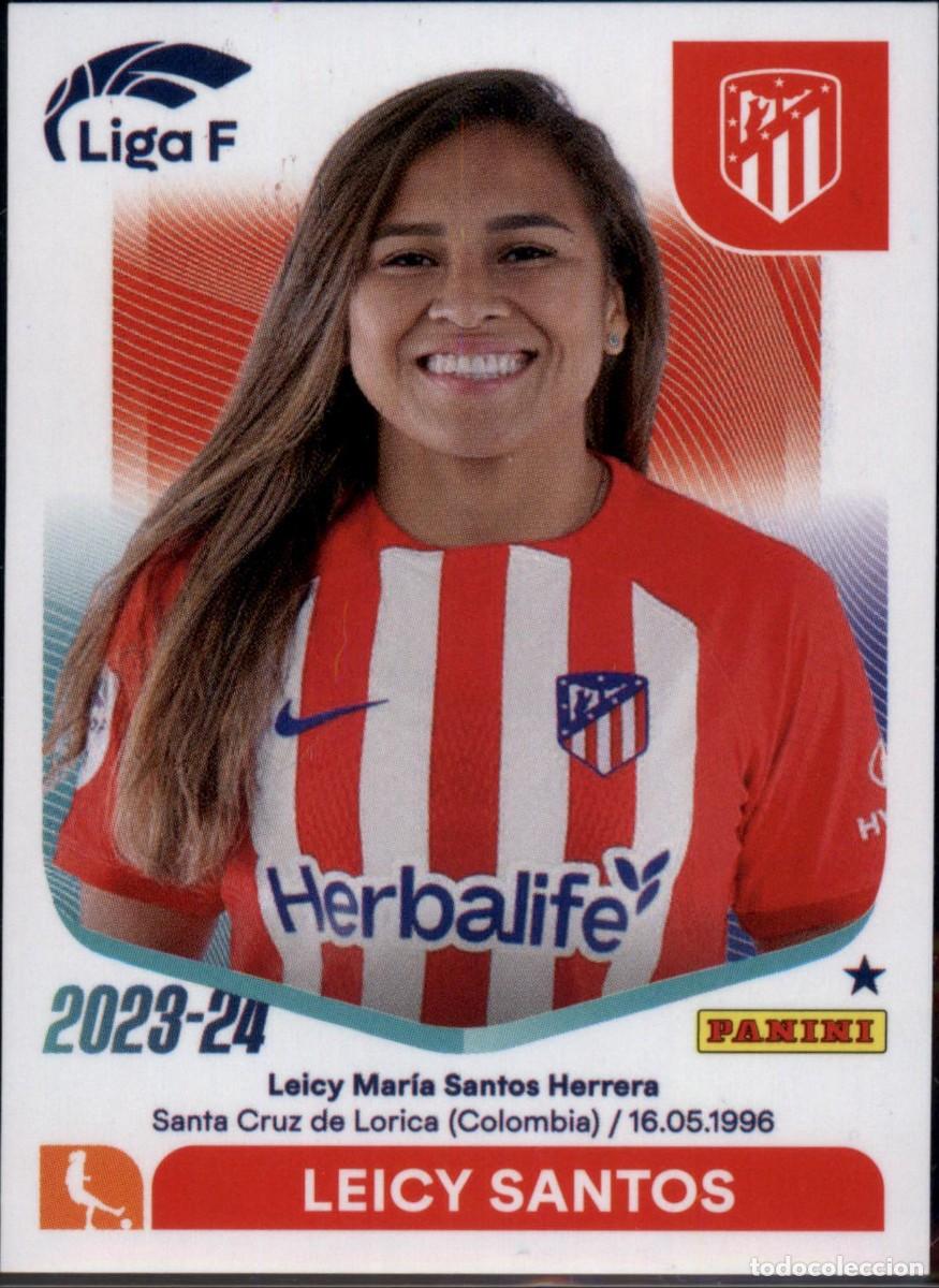 Cromos de f&uacute;tbol: Leicy Santos N&ordm; 32 Atl&eacute;tico de Madrid Liga F Colecciones Este 2023 2024 Panini 23 24