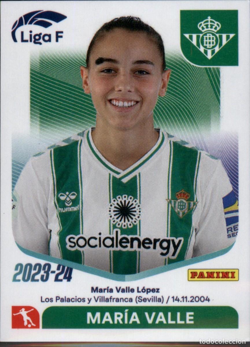 Cromos de f&uacute;tbol: Mar&iacute;a Valle N&ordm; 69 Real Betis Liga F Colecciones Este 2023 2024 Panini 23 24