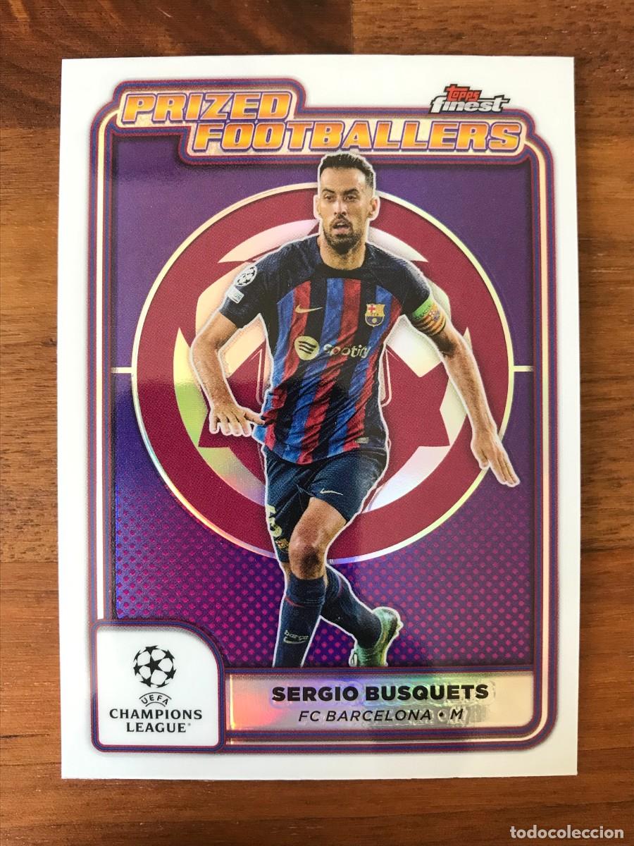 Cromos de f&uacute;tbol: SERGIO BUSQUETS - FC BARCELONA - PRIZED FOOTBALLERS - TOPPS FINEST UEFA CHAMPIONS 2024 2025 24 25
