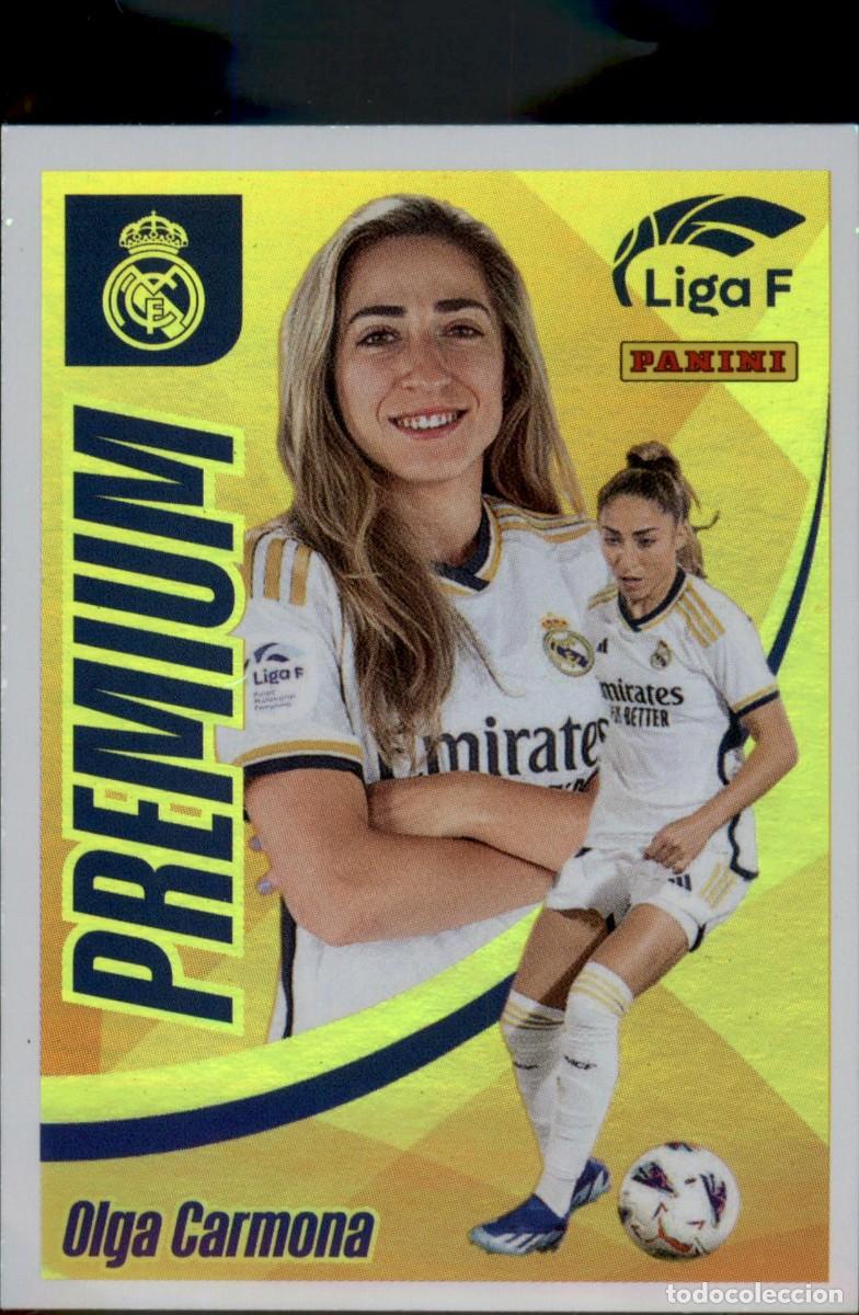 Cromos de f&uacute;tbol: Olga Carmona Premium Real Madrid Liga F Colecciones Este 2023 2024 Panini 23 24