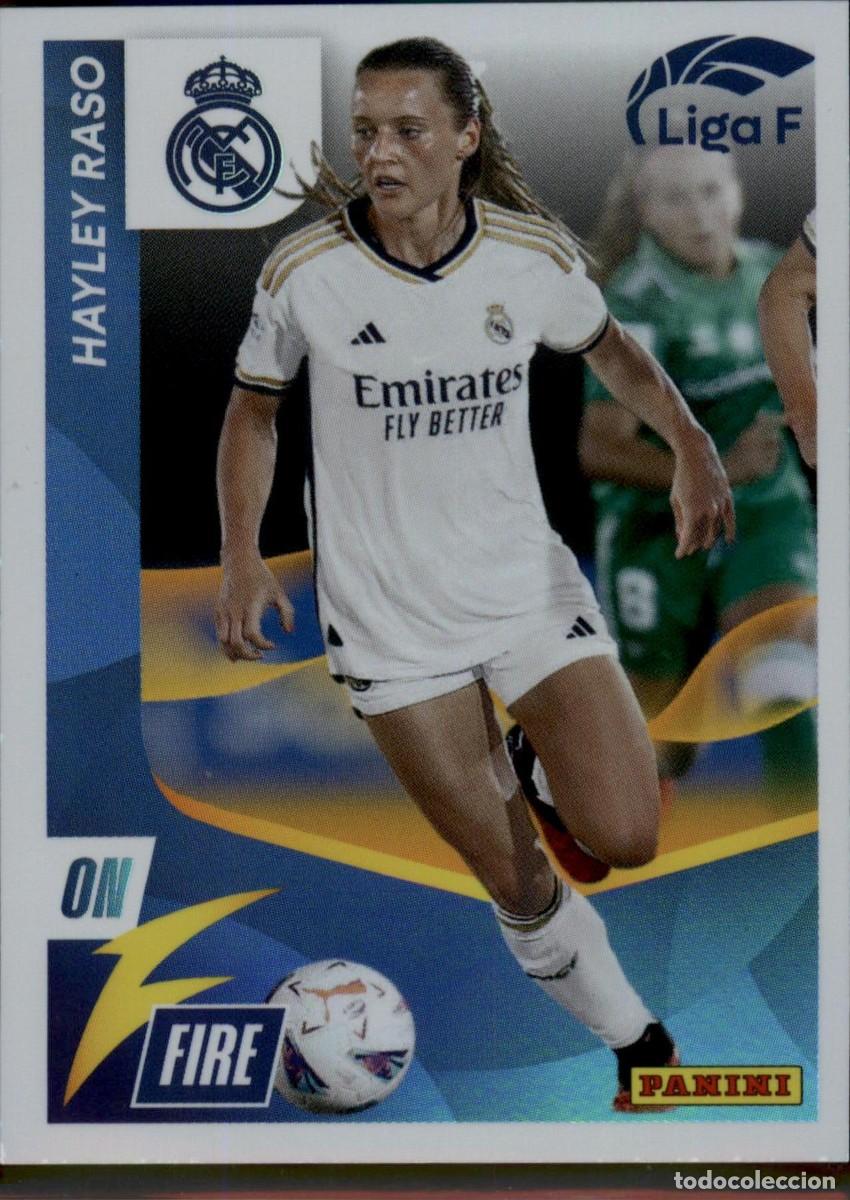 Cromos de f&uacute;tbol: Hayley Raso On Fire N&ordm; 334 Real Madrid Liga F Colecciones Este 2023 2024 Panini 23 24