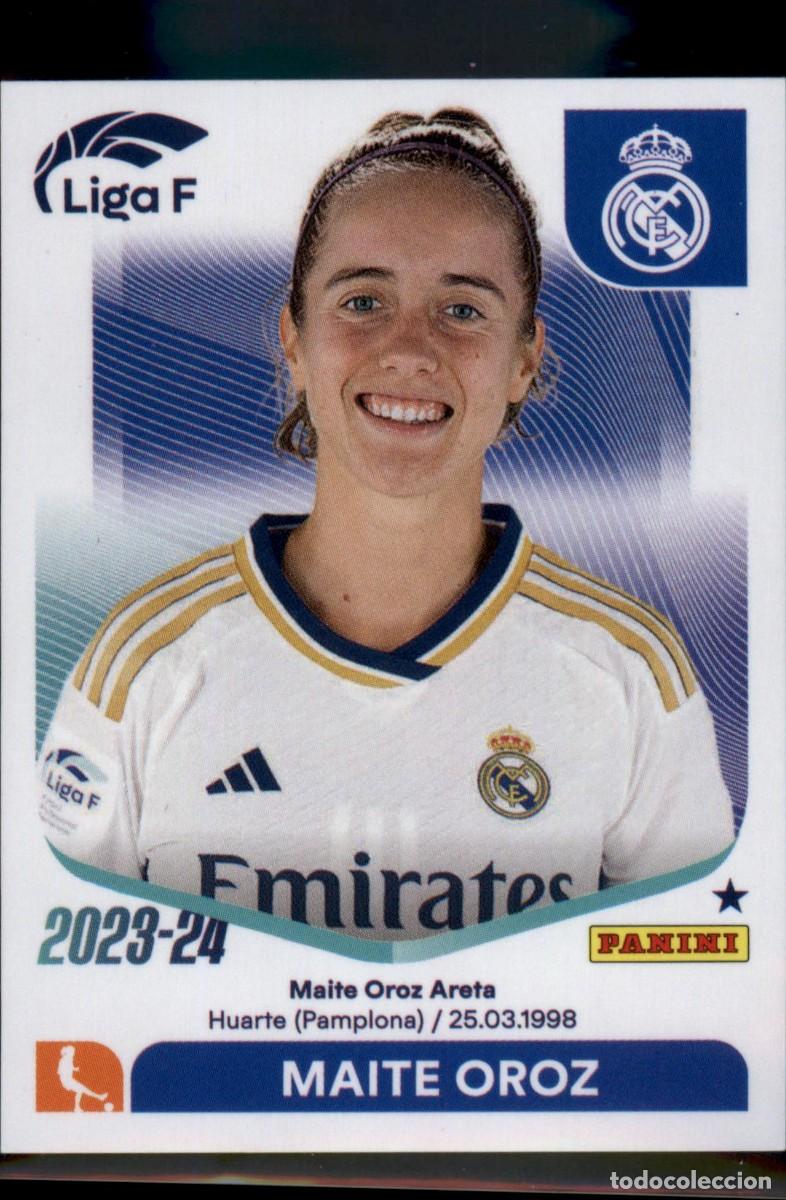 Cromos de f&uacute;tbol: Maite Oroz N&ordm; 215 Real Madrid Liga F Colecciones Este 2023 2024 Panini 23 24