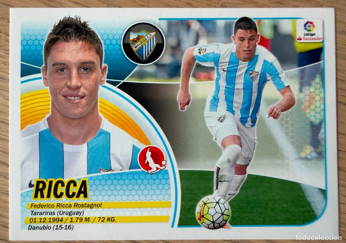 Cartes &agrave; collectionner de Football: 7B 7 B RICCA MALAGA 16 17 2016 2017 LIGA SANTANDER COLECCIONES ESTE SIN PEGAR STICKER