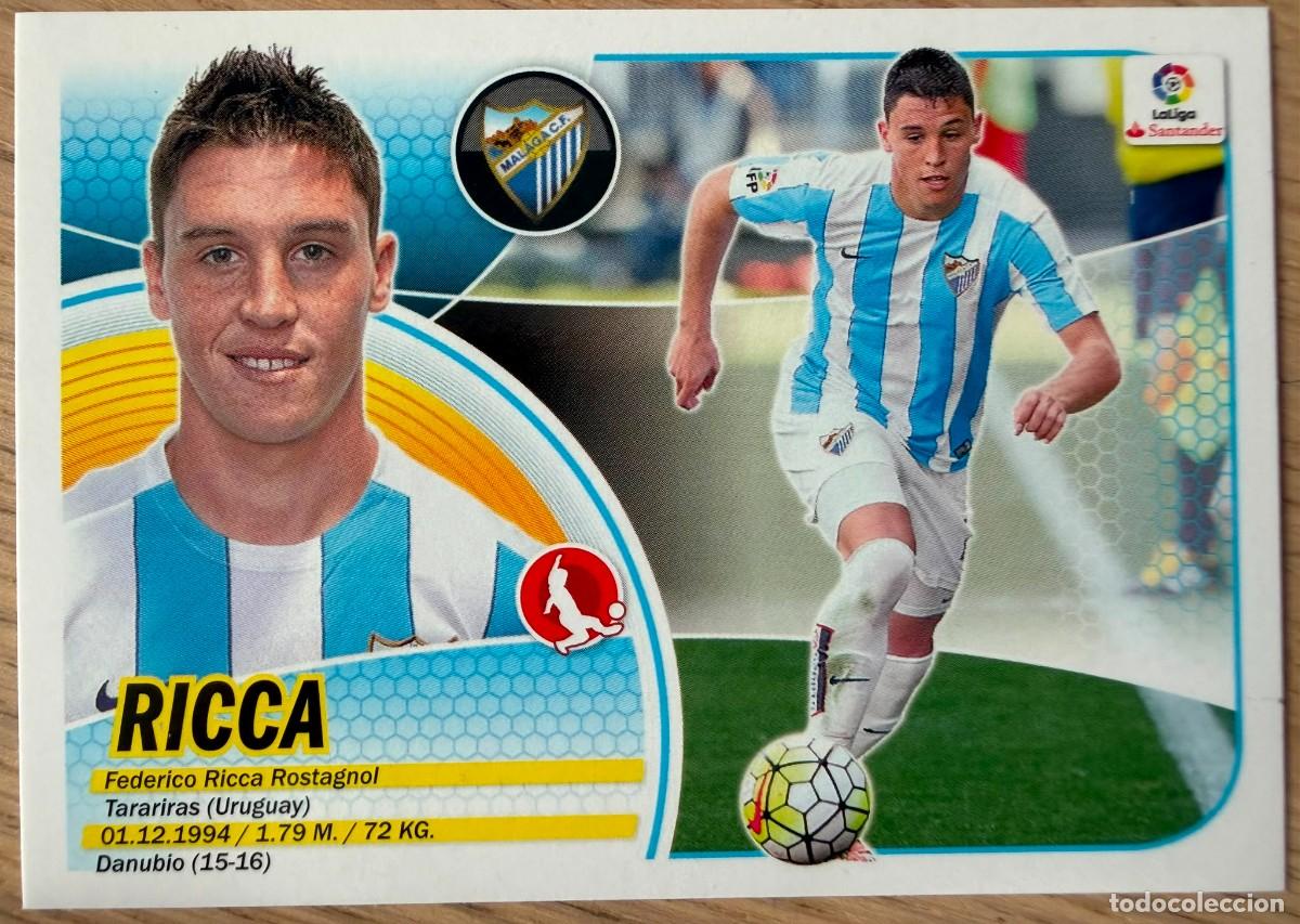 Cartes &agrave; collectionner de Football: 7B 7 B RICCA MALAGA 16 17 2016 2017 LIGA SANTANDER COLECCIONES ESTE SIN PEGAR STICKER