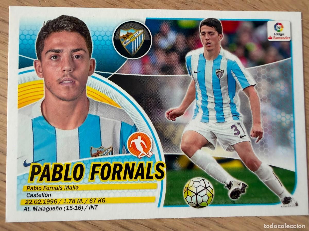 Cartes &agrave; collectionner de Football: 12A 12 A PABLO FORNALS MALAGA 16 17 2016 2017 LIGA SANTANDER COLECCIONES ESTE SIN PEGAR STICKER