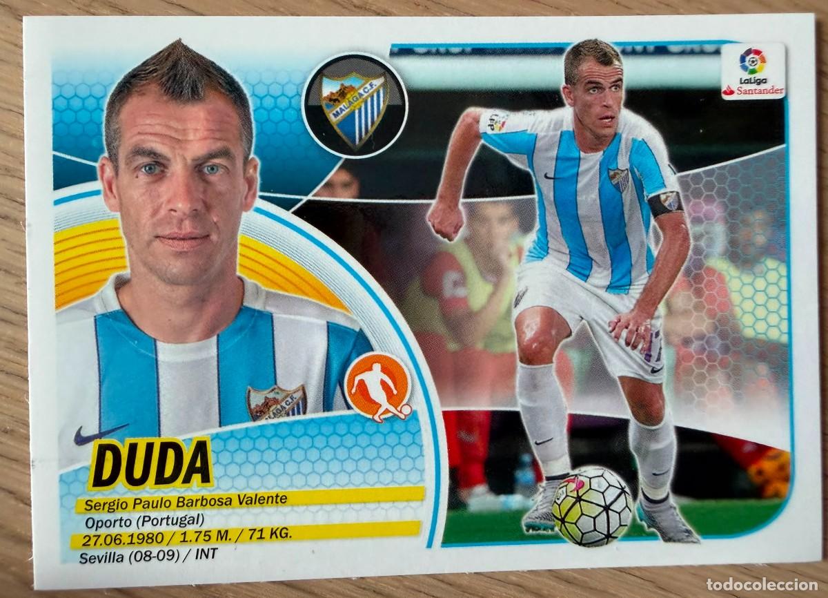 Cromos de f&uacute;tbol: 12B 12 B DUDA MALAGA 16 17 2016 2017 LIGA SANTANDER COLECCIONES ESTE SIN PEGAR STICKER