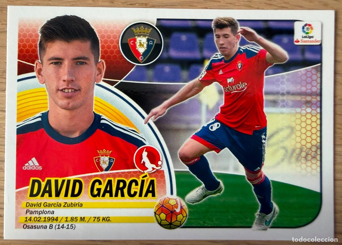 Cromos de f&uacute;tbol: 6 DAVID GARCIA OSASUNA 16 17 2016 2017 LIGA SANTANDER COLECCIONES ESTE SIN PEGAR STICKER