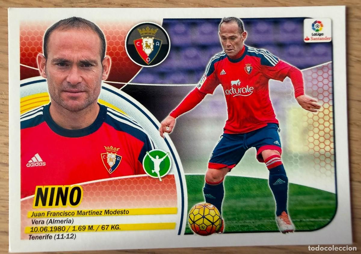 Cromos de f&uacute;tbol: 16 NINO OSASUNA 16 17 2016 2017 LIGA SANTANDER COLECCIONES ESTE SIN PEGAR STICKER