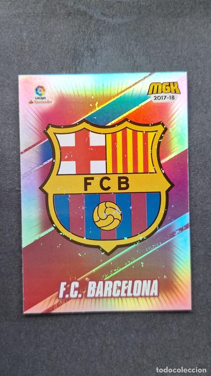 Cromos de f&uacute;tbol: L1 ESCUDO F. C. BARCELONA 82 PANINI MEGACRACKS 2017 2018 17 18