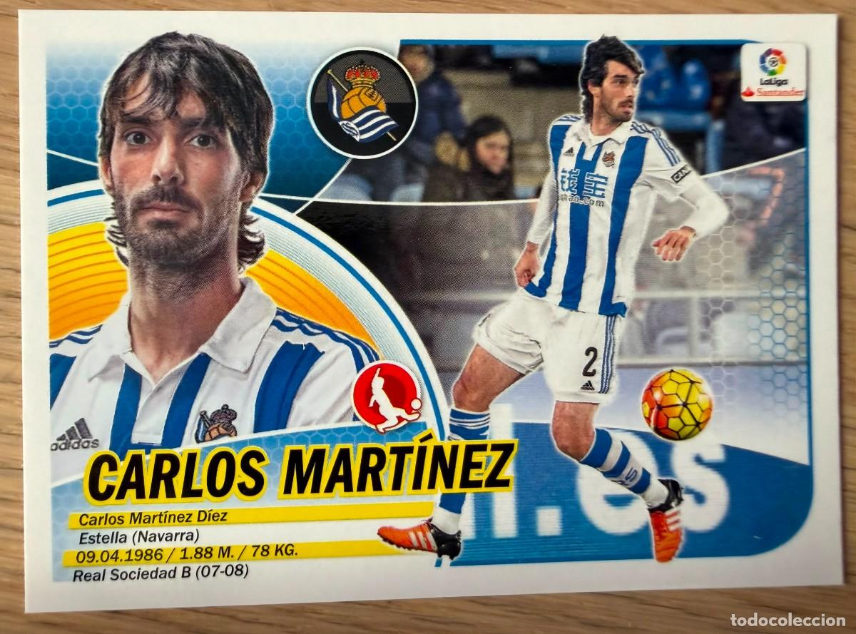 Cromos de f&uacute;tbol: 3B 3 B CARLOS MARTINEZ REAL SOCIEDAD 16 17 2016 2017 LIGA SANTANDER COLECCIONES ESTE SIN PEGAR