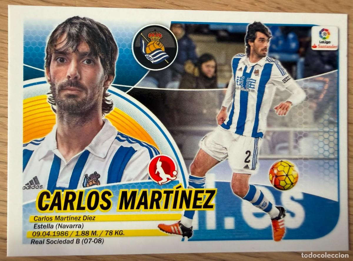 Cromos de f&uacute;tbol: 3B 3 B CARLOS MARTINEZ REAL SOCIEDAD 16 17 2016 2017 LIGA SANTANDER COLECCIONES ESTE SIN PEGAR