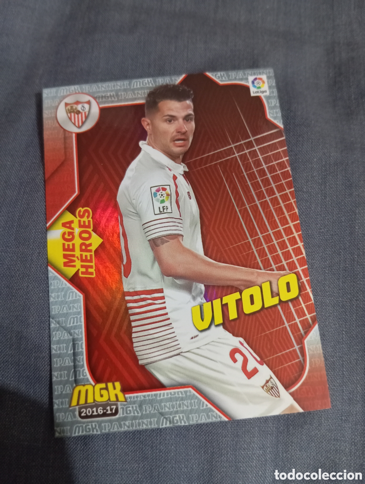 Cromos de f&uacute;tbol: Vitolo Sevilla MEGA HEROES n&deg;457/ PANINI MEGACRACKS 2016/2017