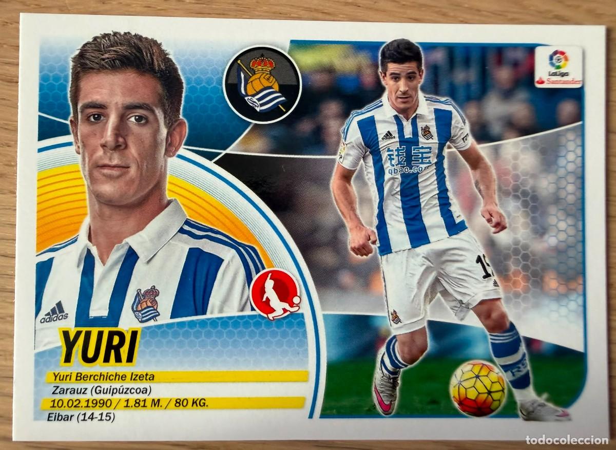 Cromos de f&uacute;tbol: 7A 7 A YURI REAL SOCIEDAD 16 17 2016 2017 LIGA SANTANDER COLECCIONES ESTE SIN PEGAR STICKER