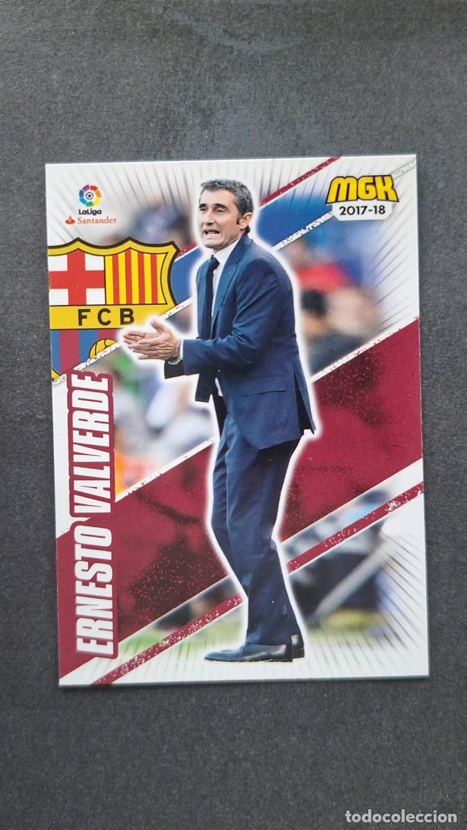 Cromos de f&uacute;tbol: L1 ERNESTO VALVERDE ENTRENADOR CAMP NOU F. C. BARCELONA 104 PANINI MEGACRACKS 2017 2018 17 18