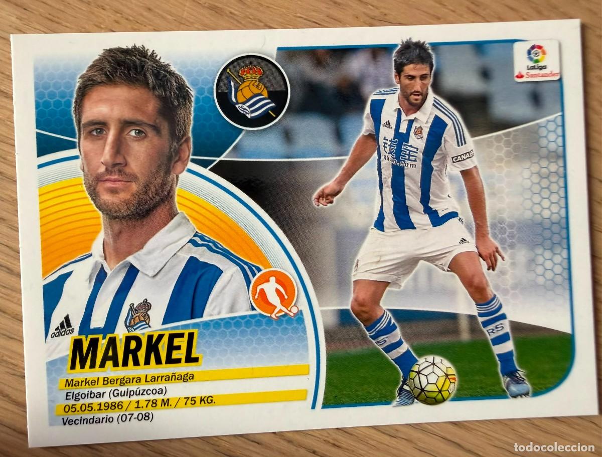 Cromos de f&uacute;tbol: 8 MARKEL BERGARA REAL SOCIEDAD 16 17 2016 2017 LIGA SANTANDER COLECCIONES ESTE SIN PEGAR STICKER