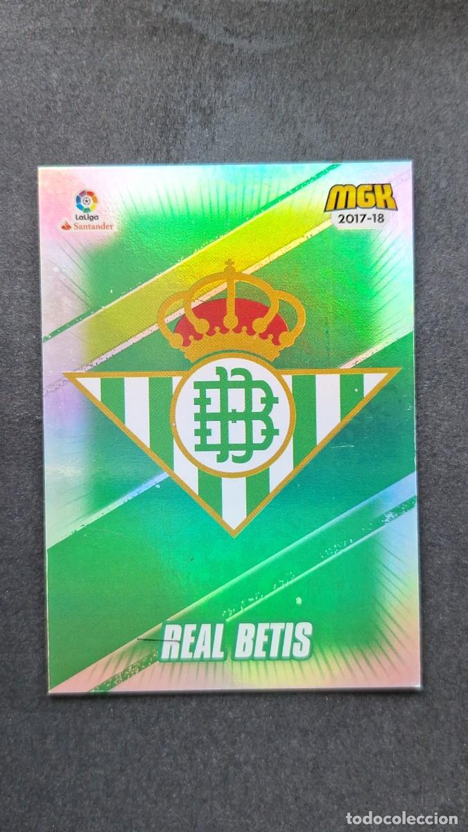 Cromos de f&uacute;tbol: L1 ESCUDO REAL BETIS BALOMPIE 109 PANINI MEGACRACKS 2017 2018 17 18