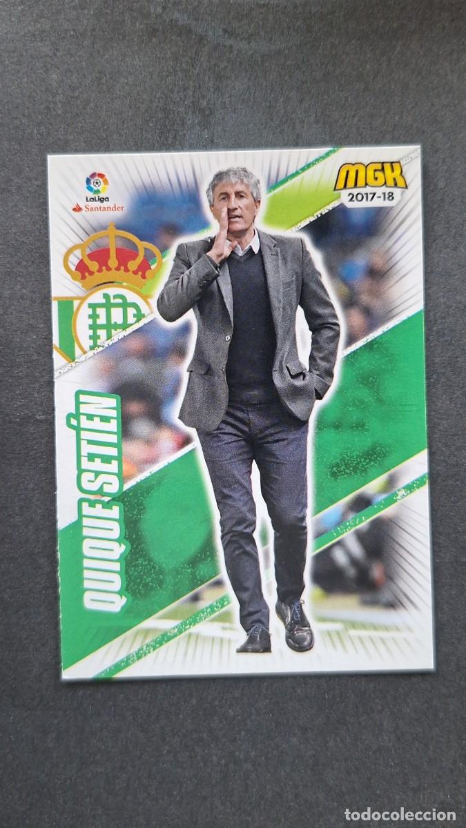 Cromos de f&uacute;tbol: L1 QUIQUE SETIEN ENTRENADOR REAL BETIS BALOMPIE 131 PANINI MEGACRACKS 2017 2018 17 18