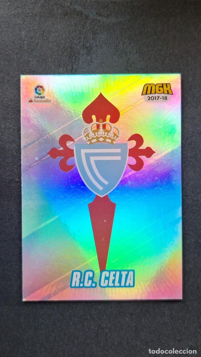 Cromos de f&uacute;tbol: L1 ESCUDO CELTA DE VIGO 136 PANINI MEGACRACKS 2017 2018 17 18