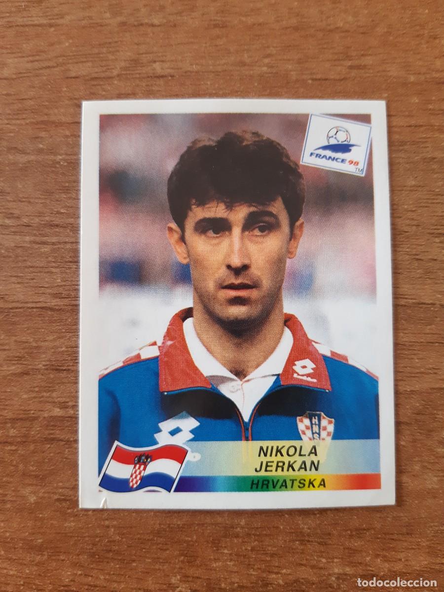 Cromos de f&uacute;tbol: N&deg;539 Nikola Jerkan (Croacia) Mundial France 98 Francia 1998 PANINI. Trasera DANONE. Nunca pegado