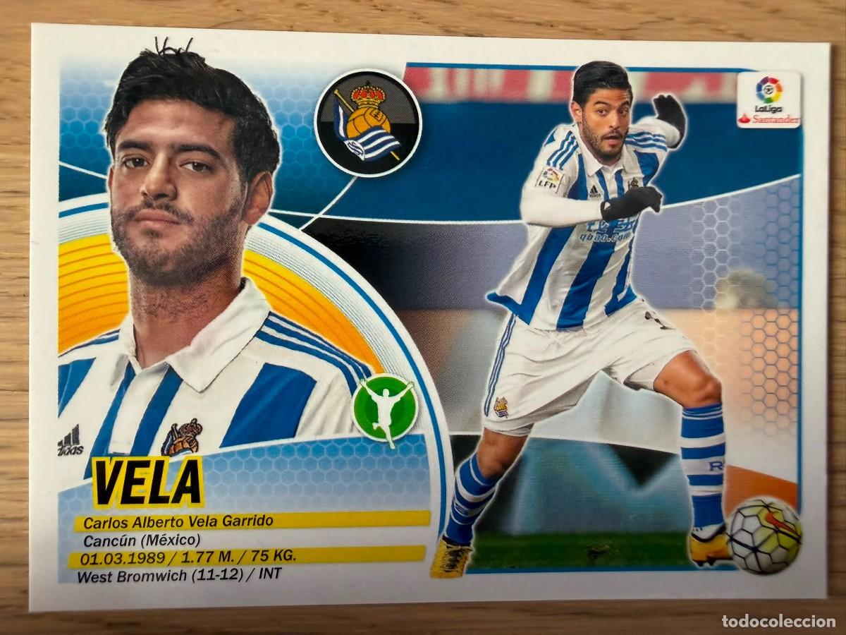 Cromos de f&uacute;tbol: 15 CARLOS VELA REAL SOCIEDAD 16 17 2016 2017 LIGA SANTANDER COLECCIONES ESTE SIN PEGAR STICKER