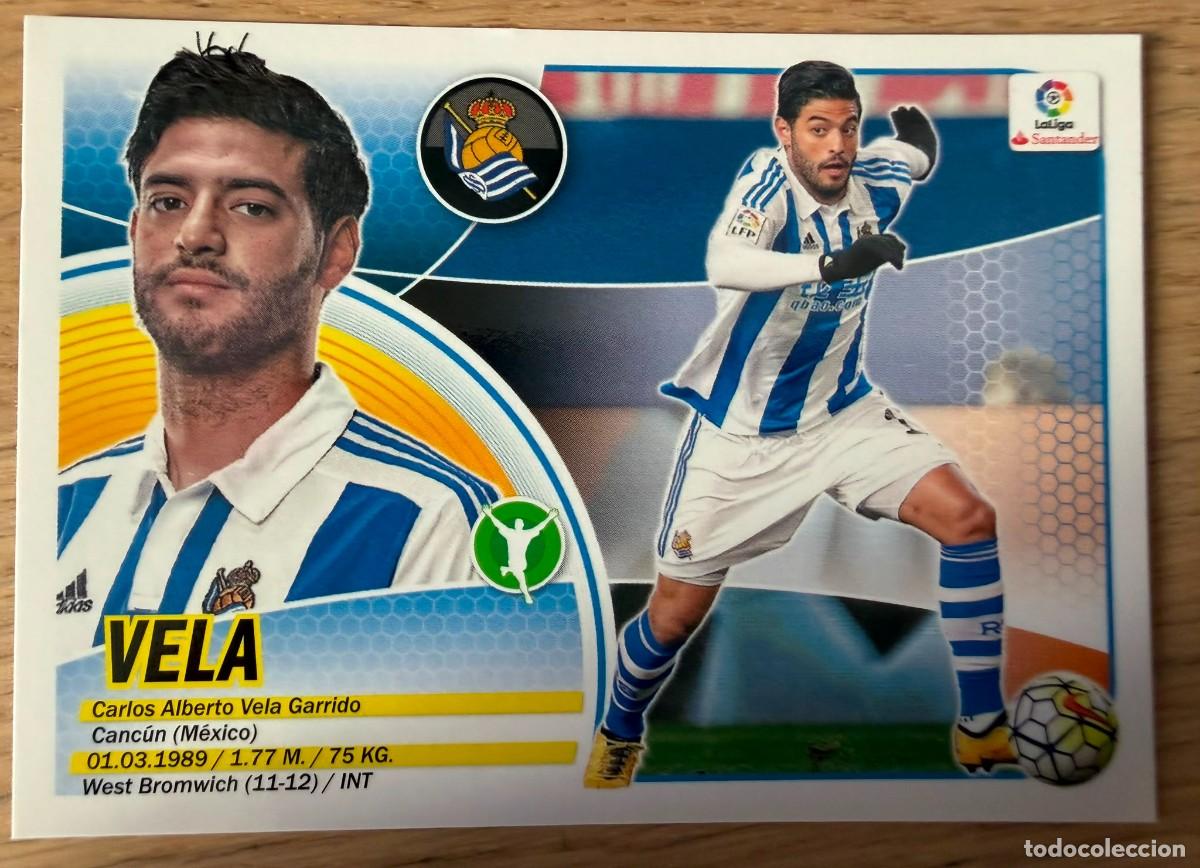 Cromos de f&uacute;tbol: 15 CARLOS VELA REAL SOCIEDAD 16 17 2016 2017 LIGA SANTANDER COLECCIONES ESTE SIN PEGAR STICKER
