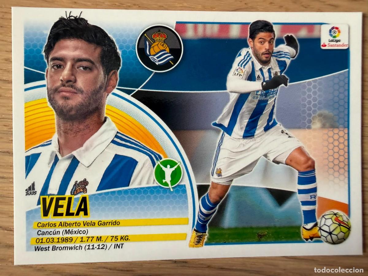 Cromos de f&uacute;tbol: 15 CARLOS VELA REAL SOCIEDAD 16 17 2016 2017 LIGA SANTANDER COLECCIONES ESTE SIN PEGAR STICKER