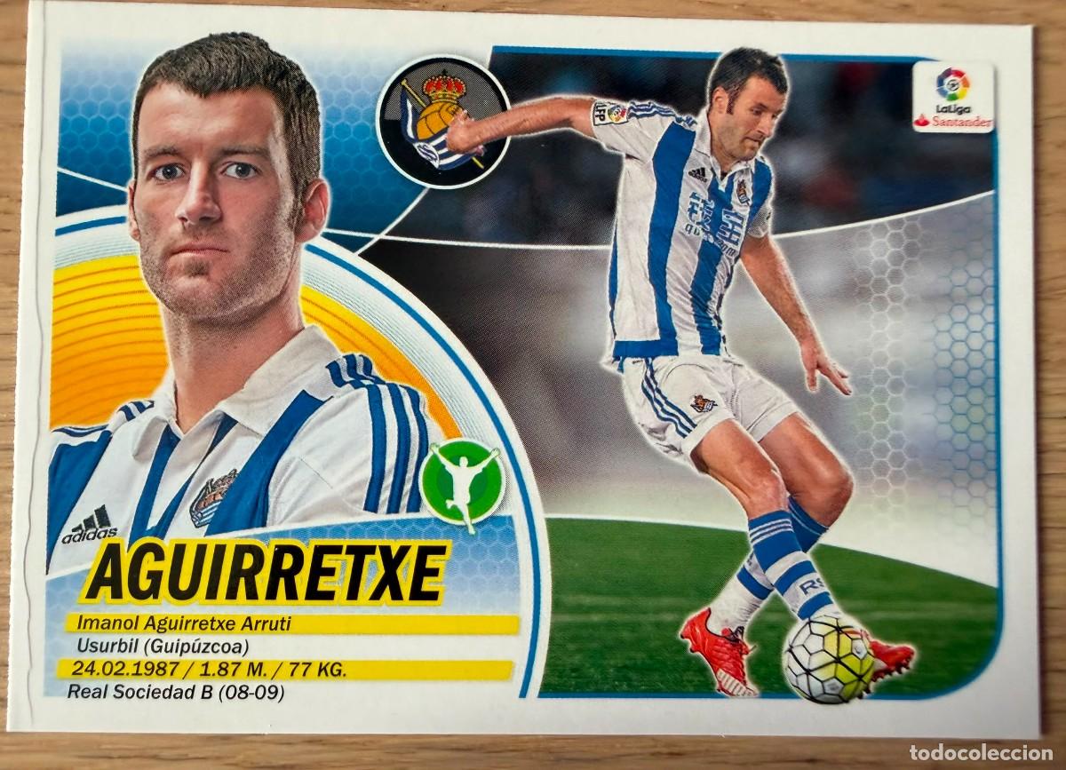 Cartes &agrave; collectionner de Football: 16 AGUIRRETXE REAL SOCIEDAD 16 17 2016 2017 LIGA SANTANDER COLECCIONES ESTE SIN PEGAR STICKER