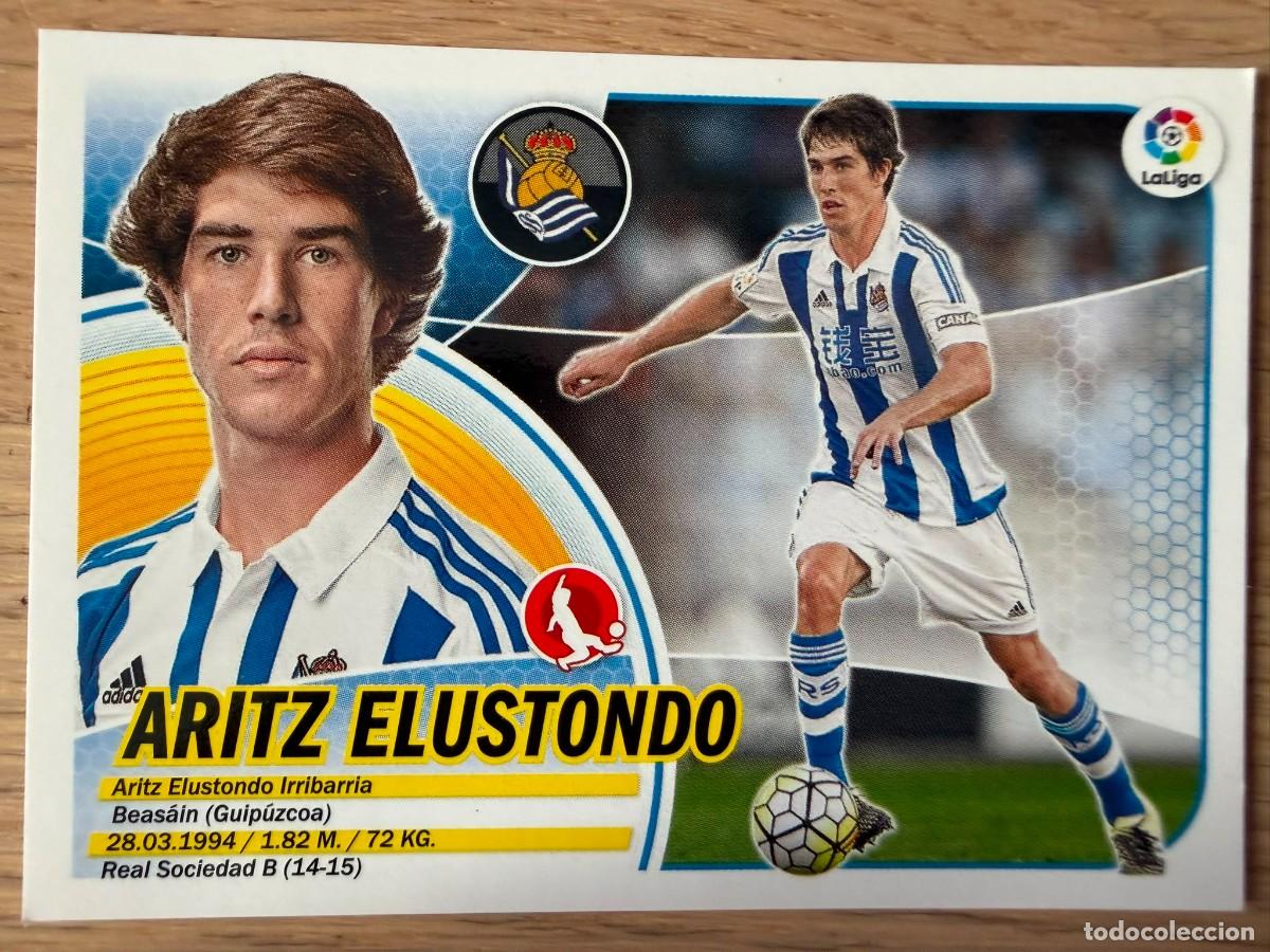 Cromos de f&uacute;tbol: 4 ELUSTONDO SOLO LOGO LIGA REAL SOCIEDAD 16 17 2016 2017 LIGA SANTANDER COLECCIONES ESTE SIN PEGAR