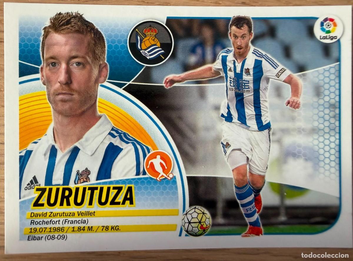 Cromos de f&uacute;tbol: 11A ZURUTUZA SOLO LOGO LIGA REAL SOCIEDAD 16 17 2016 2017 LIGA SANTANDER COLECCIONES ESTE SIN PEGAR