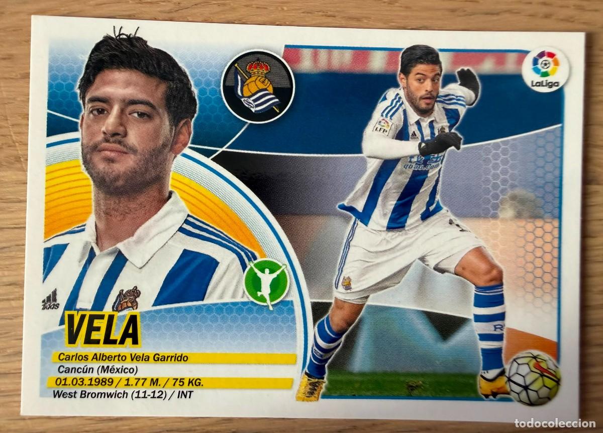 Cromos de f&uacute;tbol: 15 VELA SOLO LOGO LIGA REAL SOCIEDAD 16 17 2016 2017 LIGA SANTANDER COLECCIONES ESTE SIN PEGAR