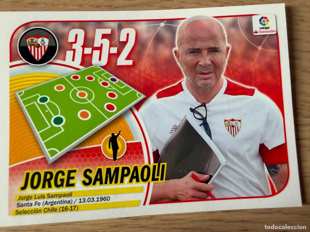 Cromos de f&uacute;tbol: 34 SAMPAOLI ENTRENADOR SEVILLA 16 17 2016 2017 LIGA SANTANDER COLECCIONES ESTE SIN PEGAR STICKER
