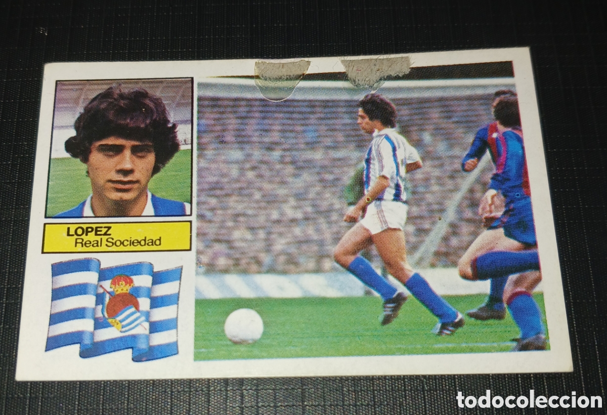 Cromos de f&uacute;tbol: Cromo L&oacute;pez - Real Sociedad - Liga 82/83 - Ed. Este (2&ordf; versi&oacute;n dif&iacute;cil / Error) L&oacute;pez Ufarte