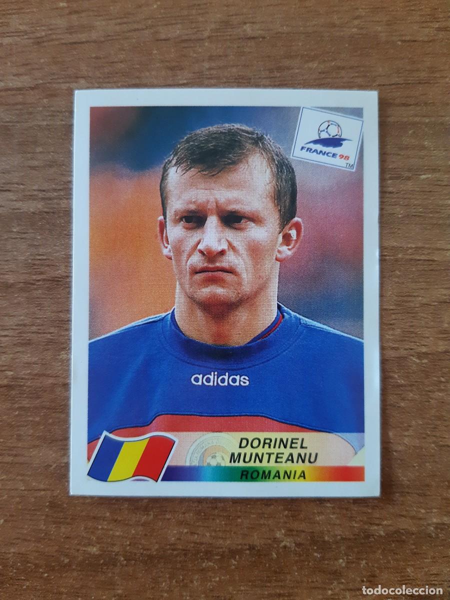 Cromos de f&uacute;tbol: N&deg;436 Dorinel Munteanu (Ruman&iacute;a) Mundial France 98 Francia 1998 PANINI. Trasera DANONE. Nunca pegado