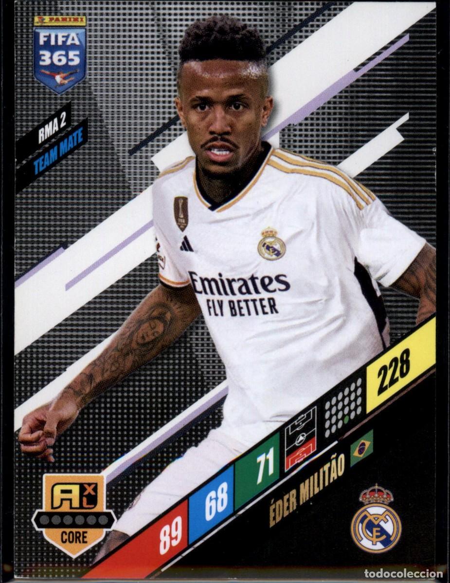 Cromos de f&uacute;tbol: &Eacute;der Militao Team Mate N&ordm; RMA 2 Real Madrid FIFA 365 2023 2024 Adrenalyn XL Panini 23 24
