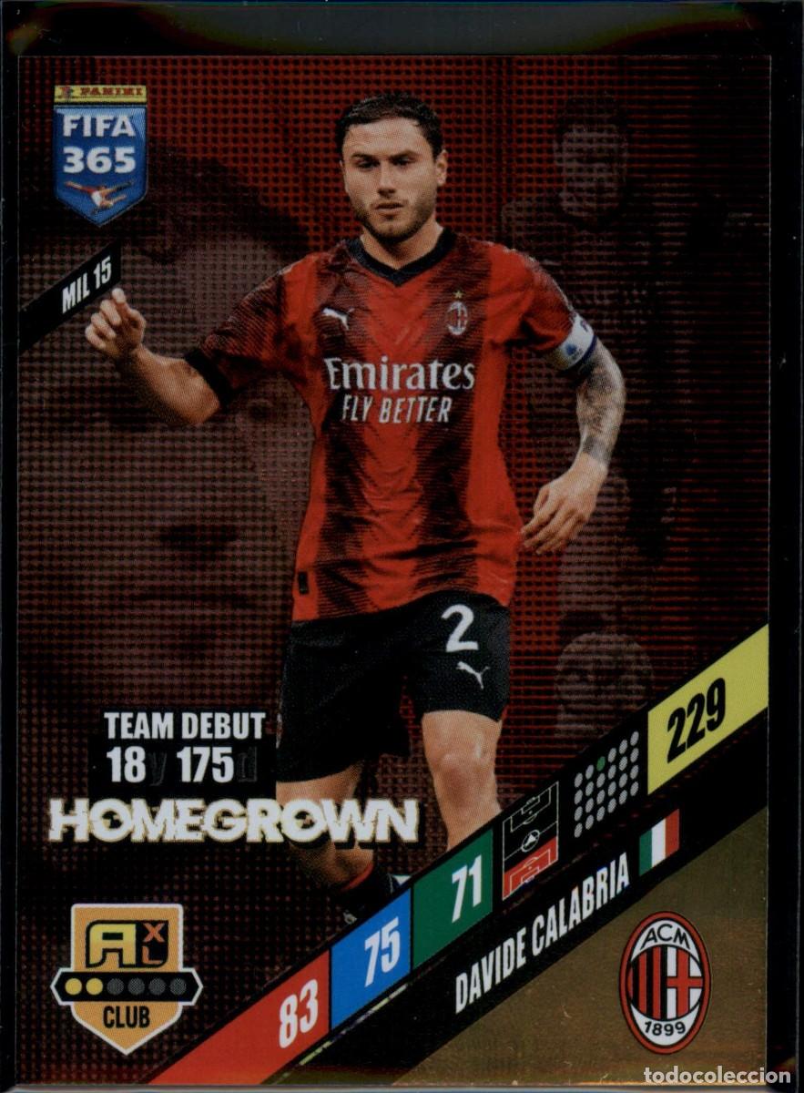 Cromos de f&uacute;tbol: Calabria Homegrown N&ordm; MIL 15 AC Milan FIFA 365 2023 2024 Adrenalyn XL Panini 23 24
