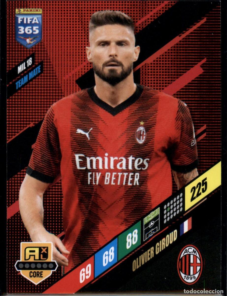 Cromos de f&uacute;tbol: Giroud Team Mate N&ordm; MIL 18 AC Milan FIFA 365 2023 2024 Adrenalyn XL Panini 23 24