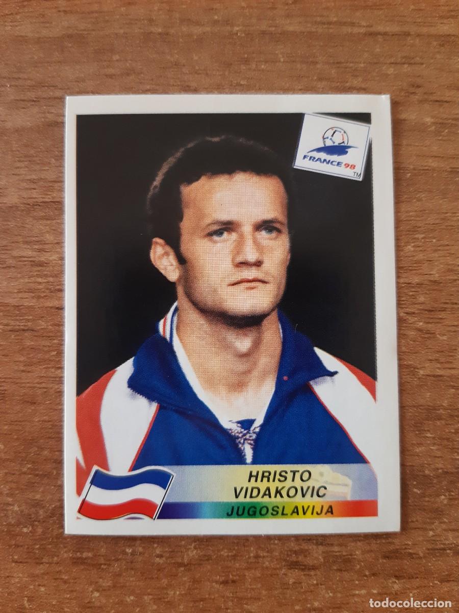 Cromos de f&uacute;tbol: N&deg;396 Hristo Vidakovic Yugoslavia Mundial France 98 Francia 1998 PANINI. Trasera DANONE.Nunca pegado