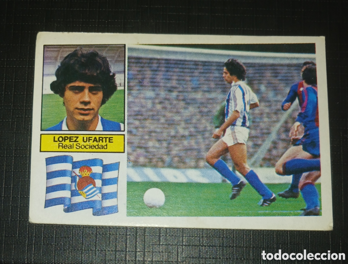 Cromos de f&uacute;tbol: Cromo L&oacute;pez - Real Sociedad - Liga 82/83 - Ed. Este (2&ordf; versi&oacute;n dif&iacute;cil / Error) SIN UFARTE
