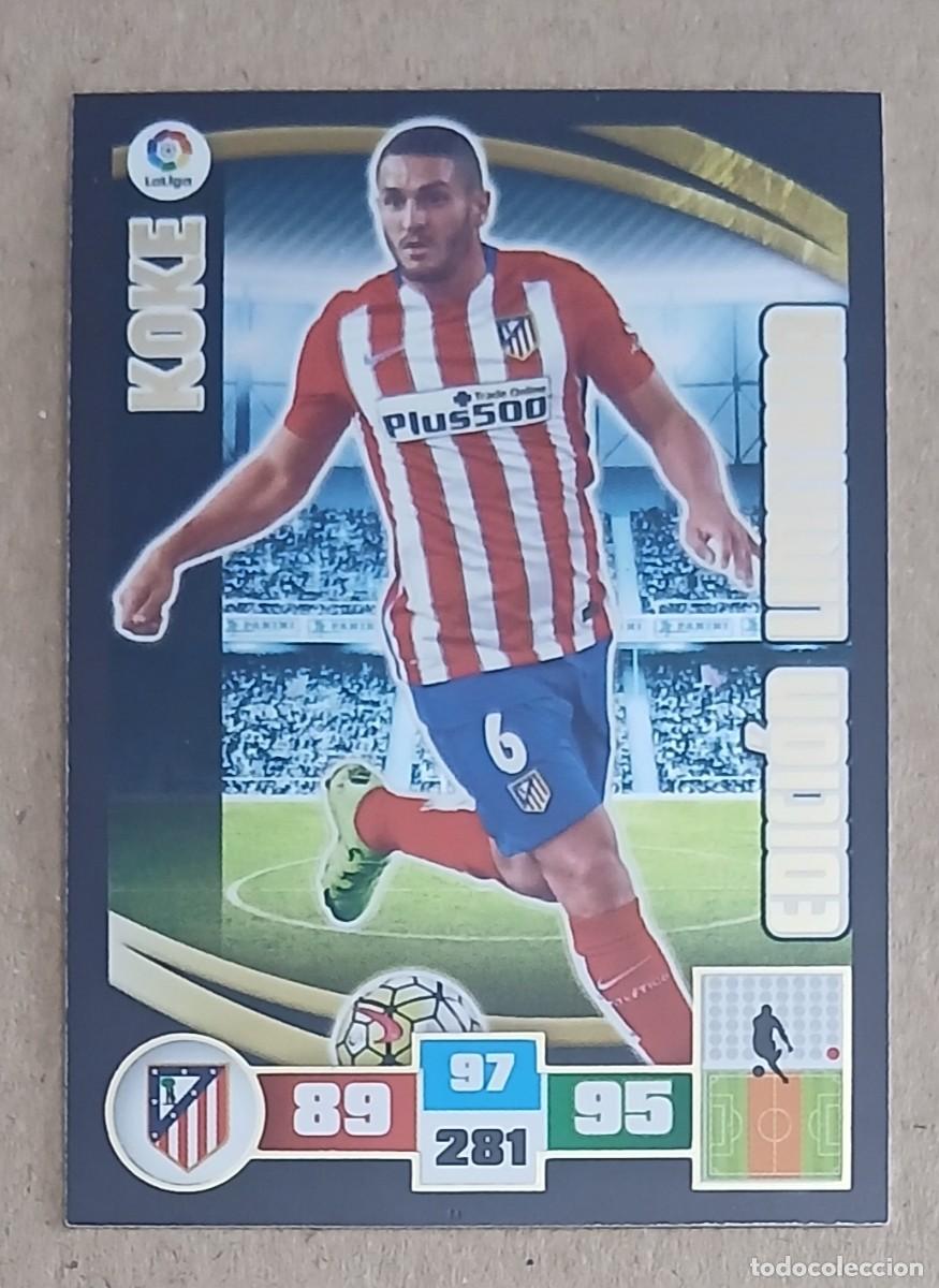 Cromos de f&uacute;tbol: CROMO KOKE ATL&Eacute;TICO DE MADRID EDICI&Oacute;N LIMITADA ADRENALYN XL 2015-2016. Nuevo.