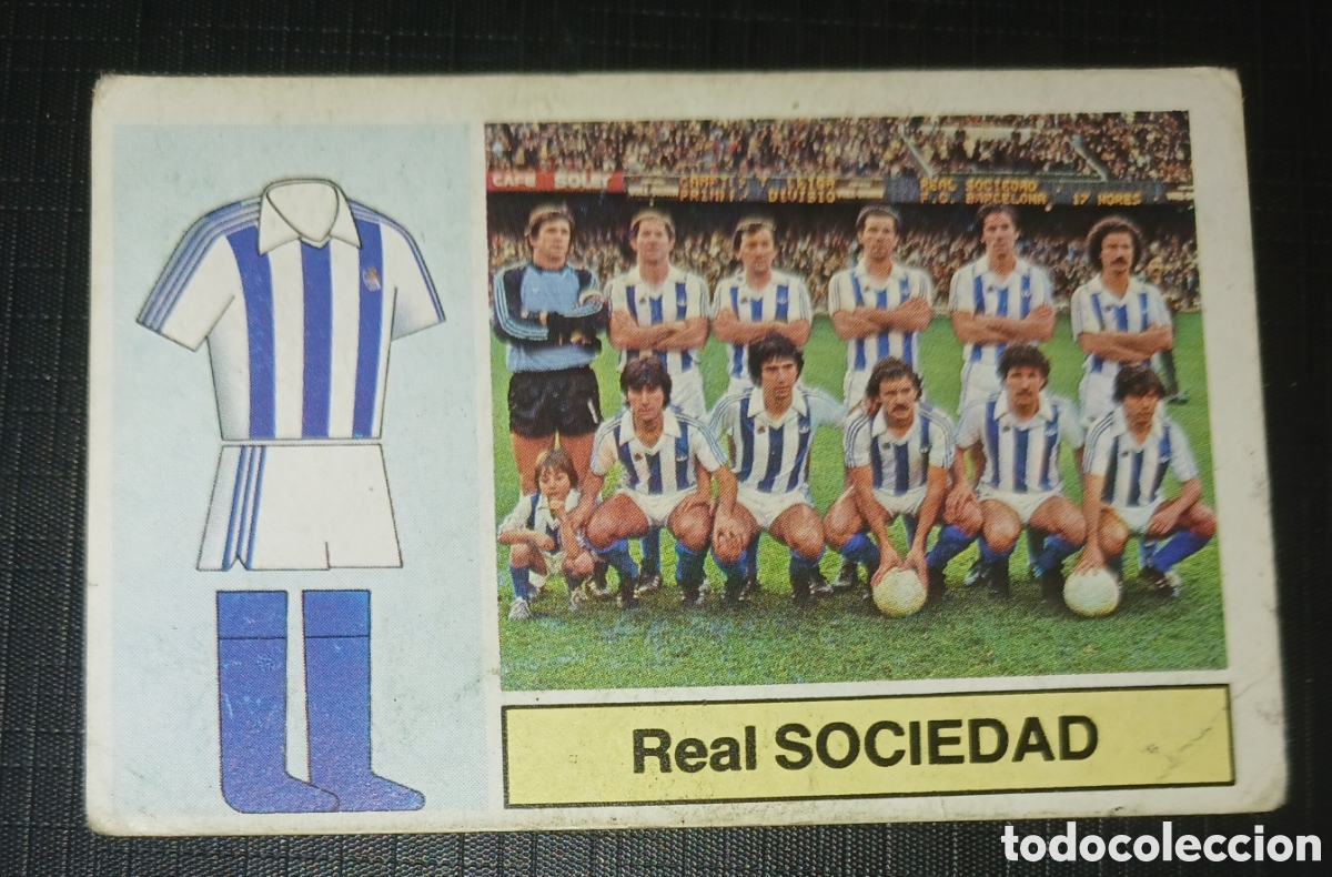 Cromos de f&uacute;tbol: Cromo Alineaci&oacute;n Real Sociedad - Liga 82 83 / 1982 1983 - Ed. Este