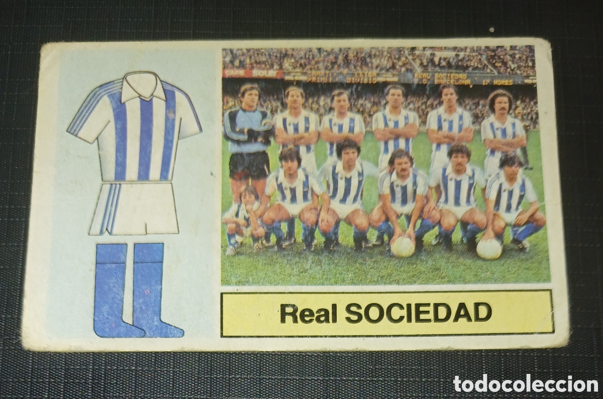 Cromos de f&uacute;tbol: Cromo Alineaci&oacute;n Real Sociedad - Liga 82 83 / 1982 1983 - Ed. Este