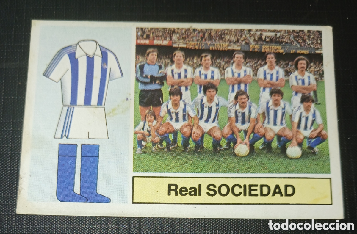 Cromos de f&uacute;tbol: Cromo Alineaci&oacute;n Real Sociedad - Liga 82 83 / 1982 1983 - Ed. Este